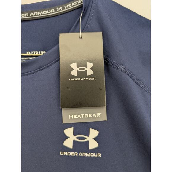 NWT Under Armour HeatGear Men's Compression Sleeveless in Midnight Navy size XL - Picture 4 of 7